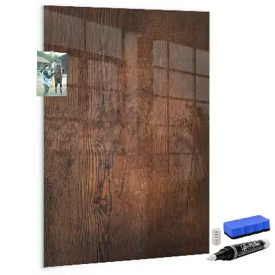 Quadro magnético para desenhar em madeira escura