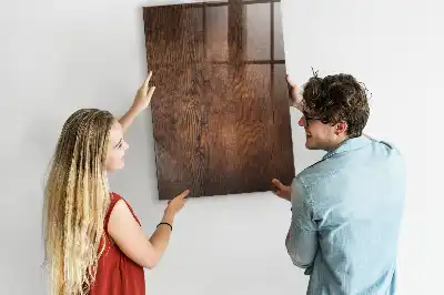 Quadro magnético para desenhar em madeira escura