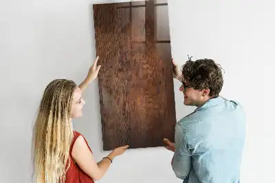Quadro magnético para desenhar em madeira escura