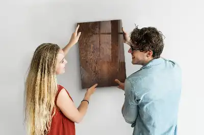 Quadro magnético para desenhar em madeira escura
