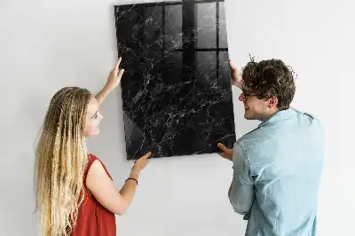 Quadro magnético para desenho mármore escuro
