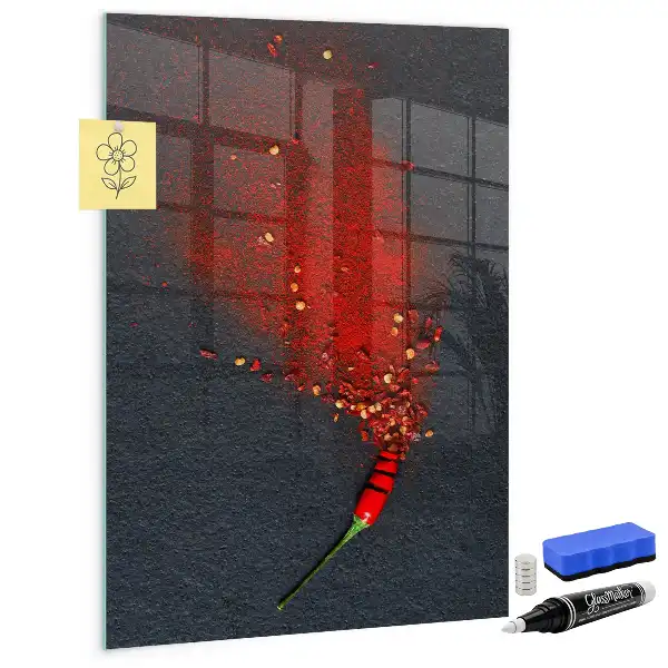 Pimentão em pó quadro magnético com caneta