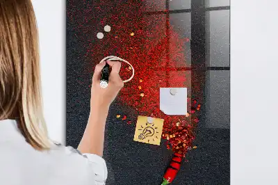 Pimentão em pó quadro magnético com caneta