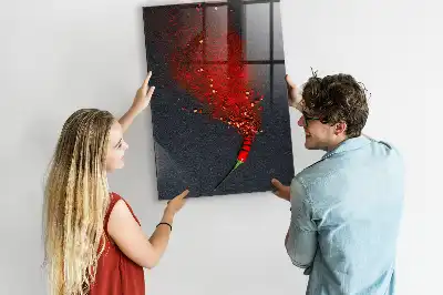Pimentão em pó quadro magnético com caneta