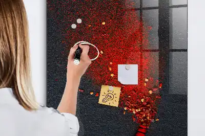 Pimentão em pó quadro magnético com caneta