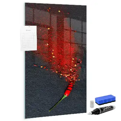 Pimentão em pó quadro magnético com caneta