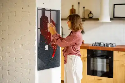 Pimentão em pó quadro magnético com caneta