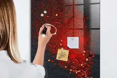 Pimentão em pó quadro magnético com caneta