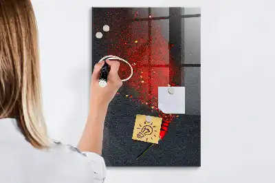 Pimentão em pó quadro magnético com caneta