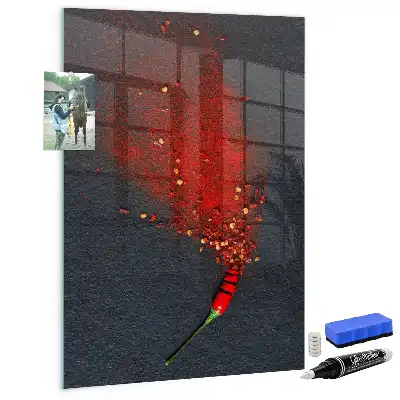 Pimentão em pó quadro magnético com caneta