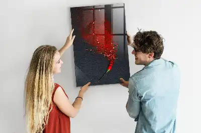 Pimentão em pó quadro magnético com caneta