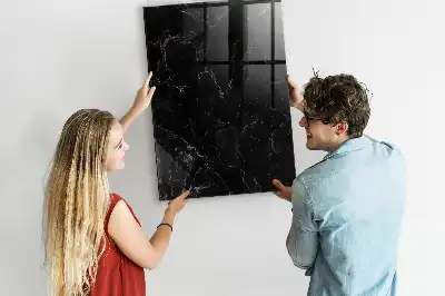 Quadro magnético para desenhar mármore escuro