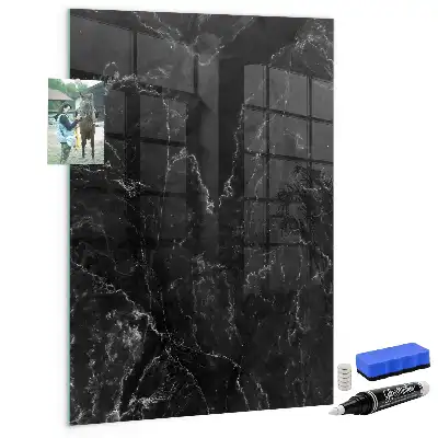Quadro magnético para desenhar mármore escuro