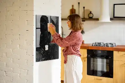 Quadro magnético para desenhar mármore escuro
