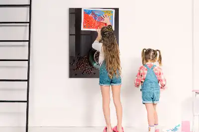 Quadro magnético com caneta e estampa de grãos de café