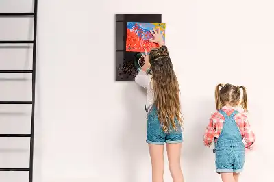 Quadro magnético com caneta e estampa de grãos de café