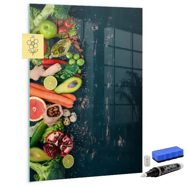 Quadro magnético com caneta e design de mesa vegana