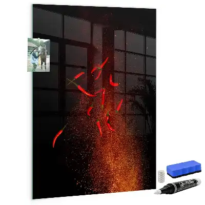 Quadro magnético para desenhar pimenta malagueta