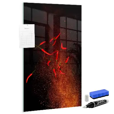Quadro magnético para desenhar pimenta malagueta
