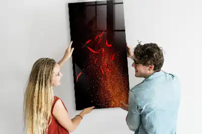 Quadro magnético para desenhar pimenta malagueta