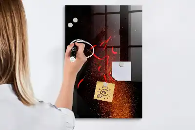 Quadro magnético para desenhar pimenta malagueta