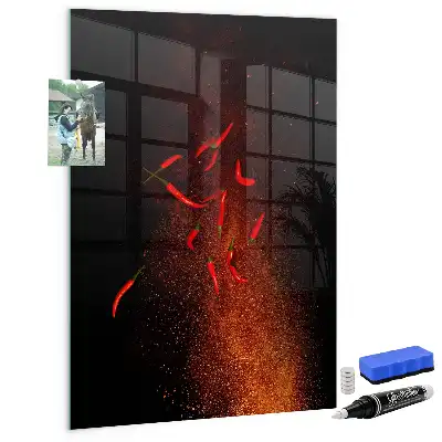 Quadro magnético para desenhar pimenta malagueta