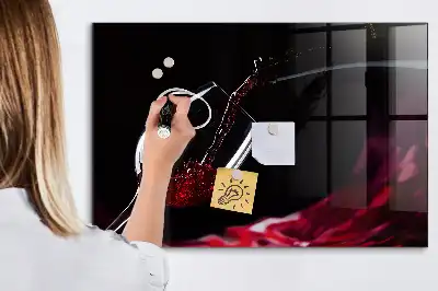 Quadro magnético de apagar a seco vinho