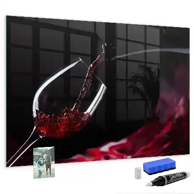Quadro magnético de apagar a seco vinho