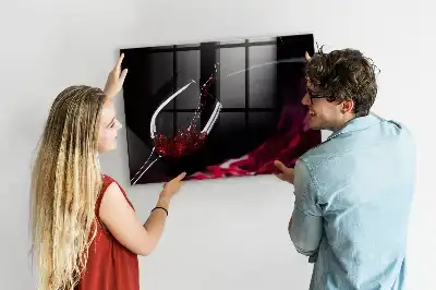 Quadro magnético de apagar a seco vinho