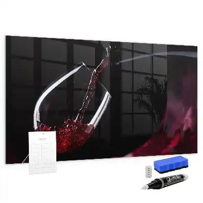 Quadro magnético de apagar a seco vinho