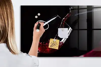 Quadro magnético de apagar a seco vinho