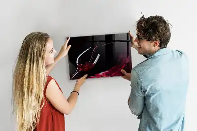 Quadro magnético de apagar a seco vinho