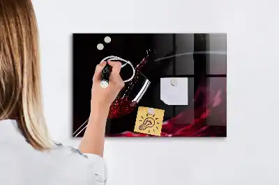 Quadro magnético de apagar a seco vinho
