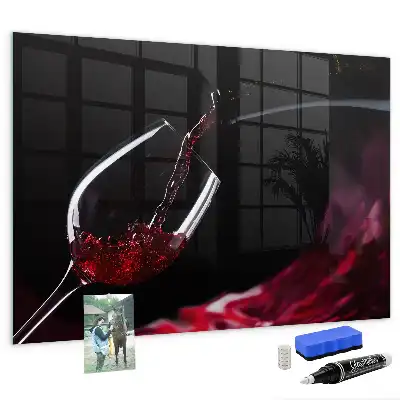Quadro magnético de apagar a seco vinho