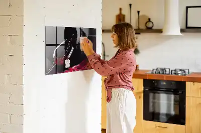 Quadro magnético de apagar a seco vinho
