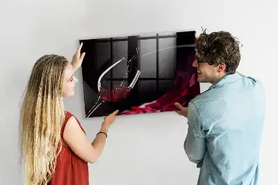 Quadro magnético de apagar a seco vinho