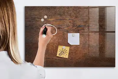 Quadro magnético com caneta acabamento em madeira antiga