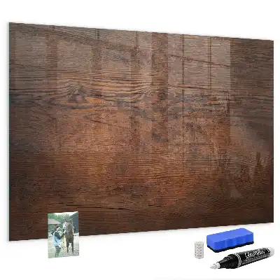 Quadro magnético com caneta acabamento em madeira antiga