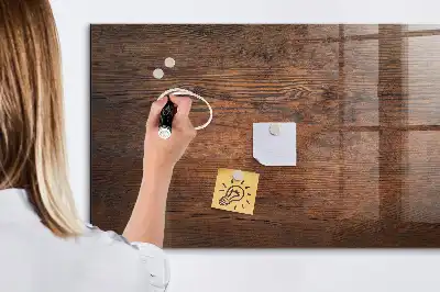 Quadro magnético com caneta acabamento em madeira antiga