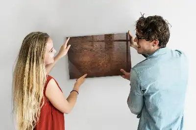 Quadro magnético com caneta acabamento em madeira antiga
