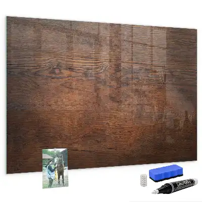 Quadro magnético com caneta acabamento em madeira antiga