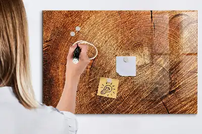 Quadro magnético com caneta e design de tronco de árvore antigo