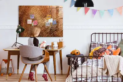 Quadro magnético com caneta e design de tronco de árvore antigo