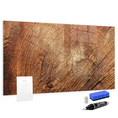 Quadro magnético com caneta e design de tronco de árvore antigo