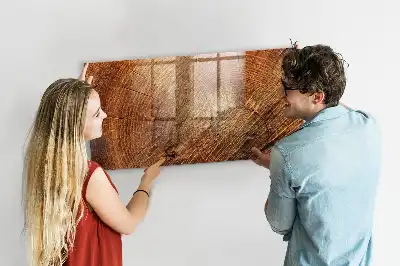 Quadro magnético com caneta e design de tronco de árvore antigo