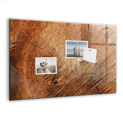 Quadro magnético com caneta e design de tronco de árvore antigo