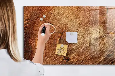 Quadro magnético com caneta e design de tronco de árvore antigo