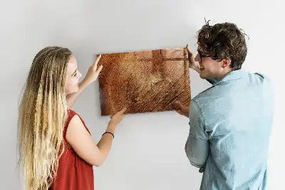 Quadro magnético com caneta e design de tronco de árvore antigo