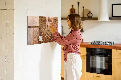 Quadro magnético com caneta e design de tronco de árvore antigo