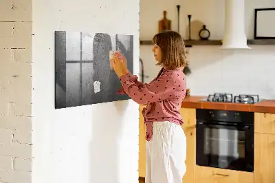 Quadro magnético de apagar a seco com parede de metal